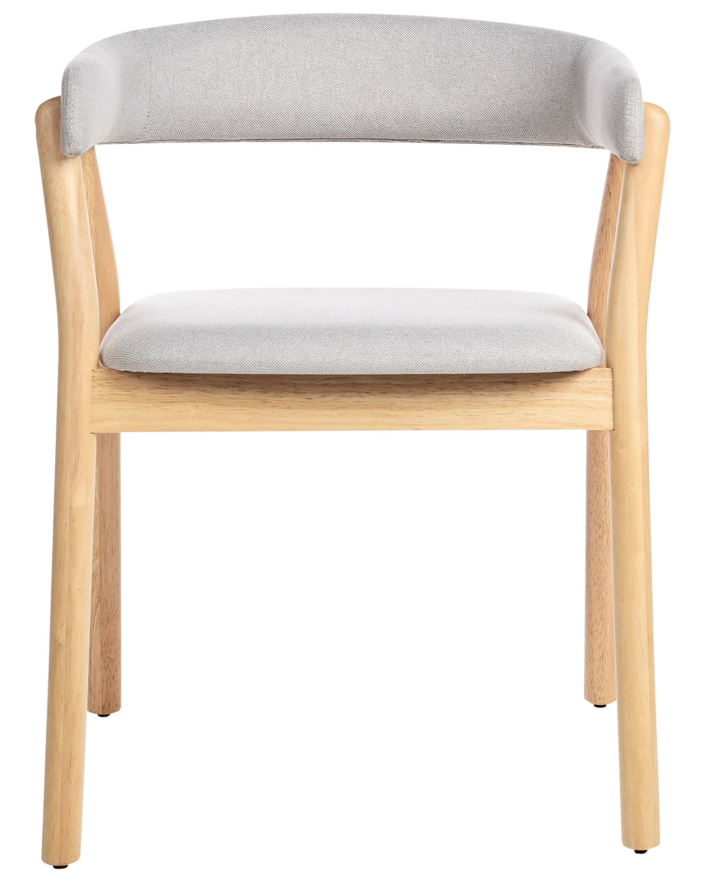 Set of 2 Dining Chairs MYLO Fabric Light Brown/ Grey