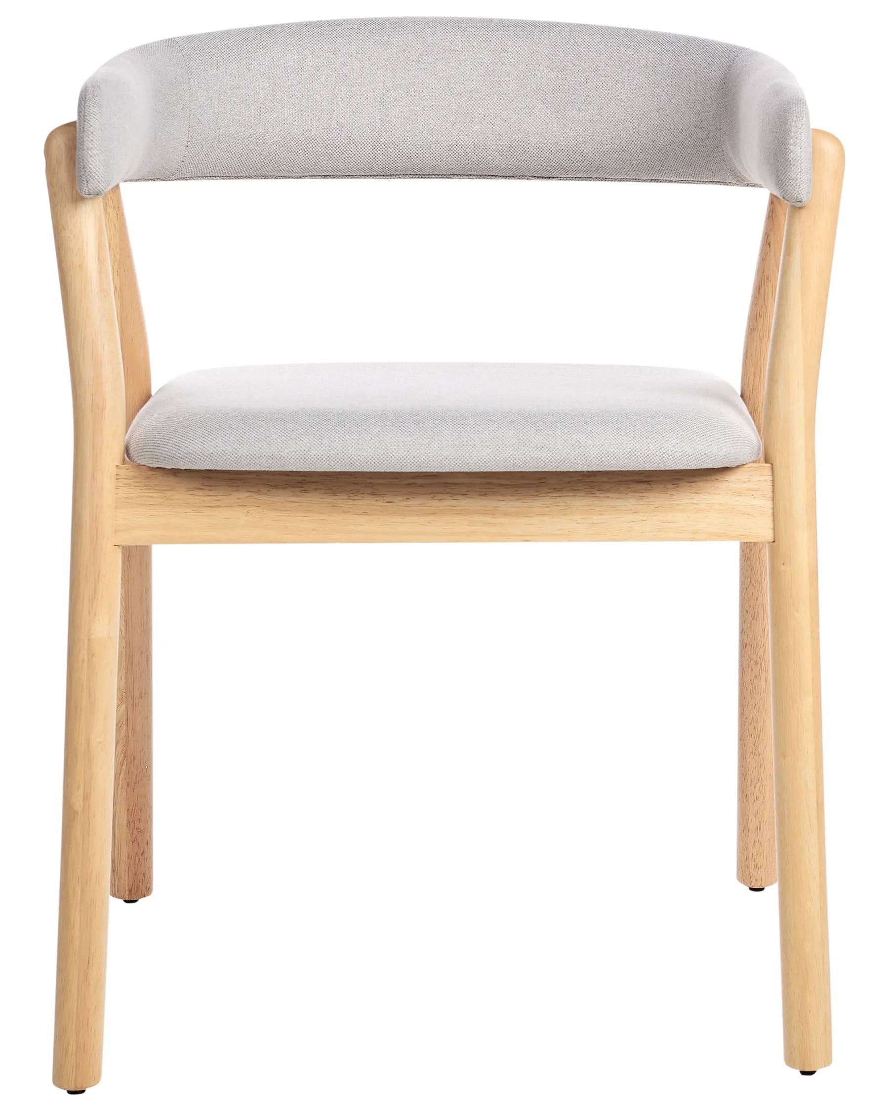 Set of 2 Dining Chairs MYLO Fabric Light Brown/ Grey
