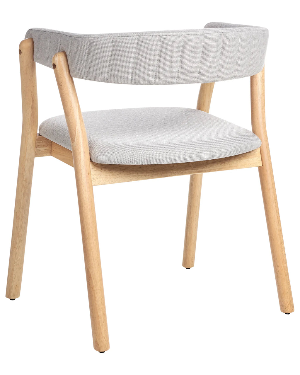 Set of 2 Dining Chairs MYLO Fabric Light Brown/ Grey