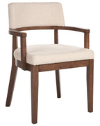 Set of 2 Dining Chairs DALBO Boucle Brown/ Light Beige