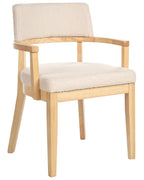 Set of 2 Dining Chairs DALBO Boucle Light Brown/ Beige