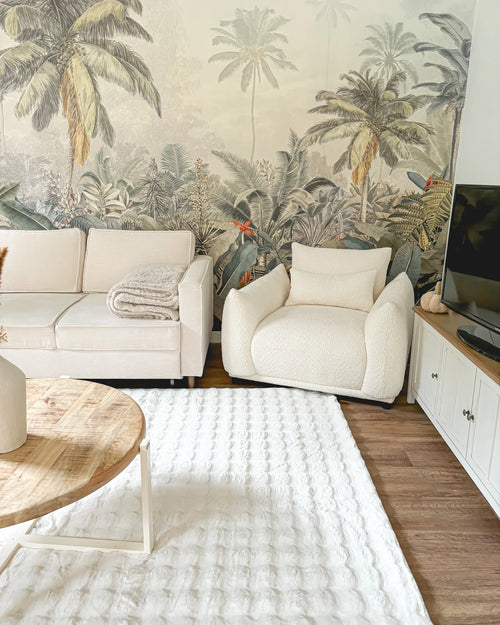 Armchair JAMSA Boucle Off-White
