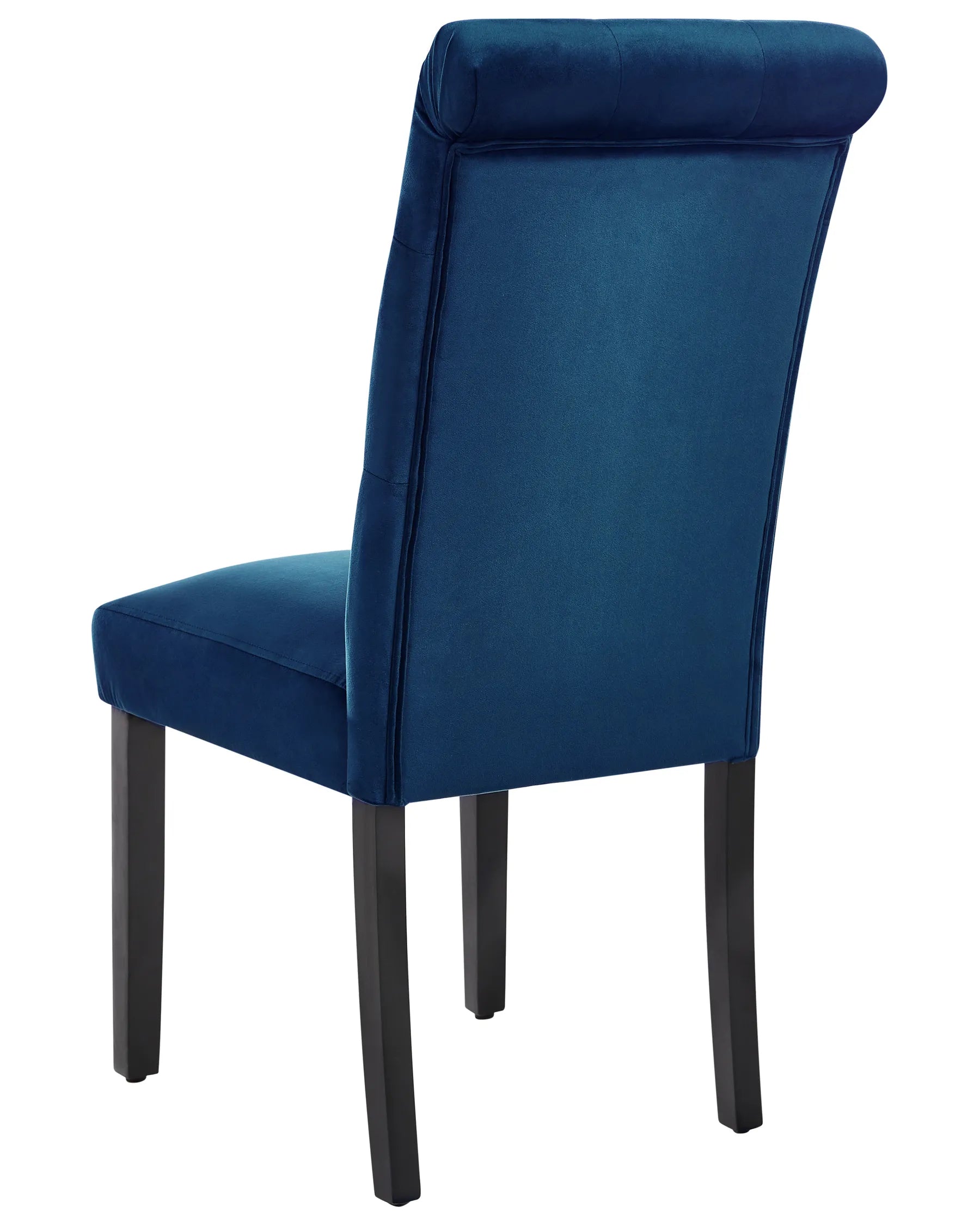 Set of 2 Dining Chairs VELVA Velvet Dark Blue
