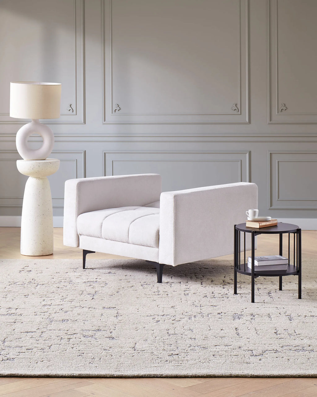 Armchair ALNES Fabric Off-White