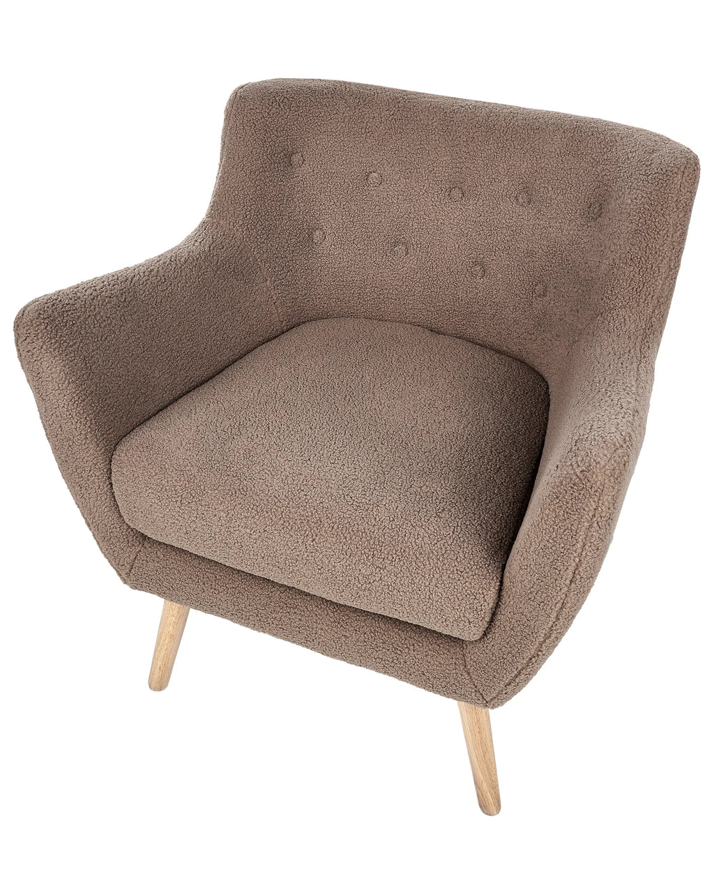 Armchair DRAMMEN Boucle Brown