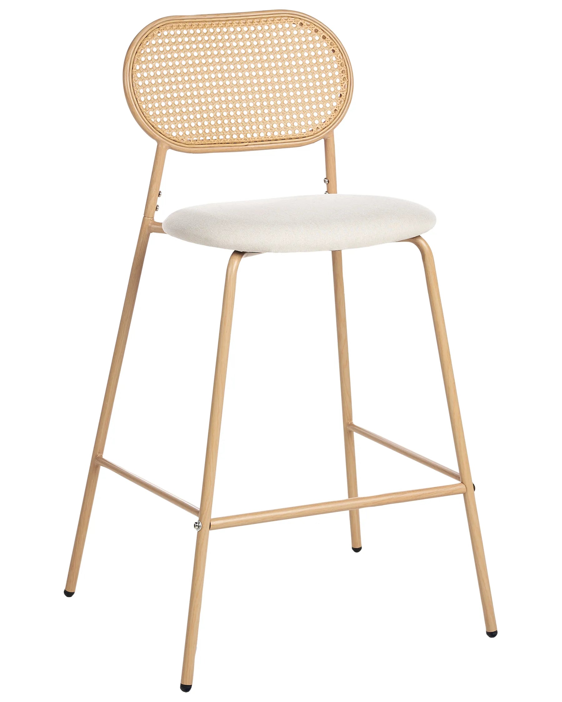 Set of 2 Bar Chairs ADAVER Light Brown