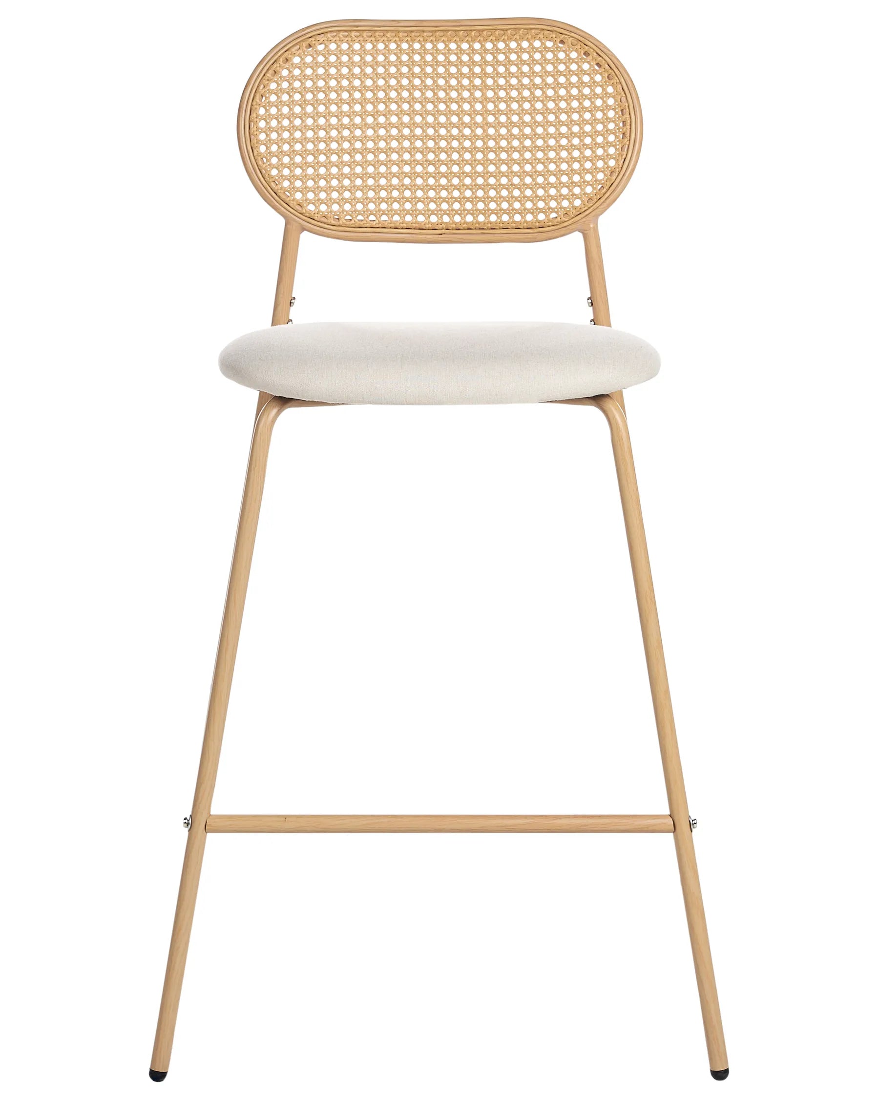 Set of 2 Bar Chairs ADAVER Light Brown
