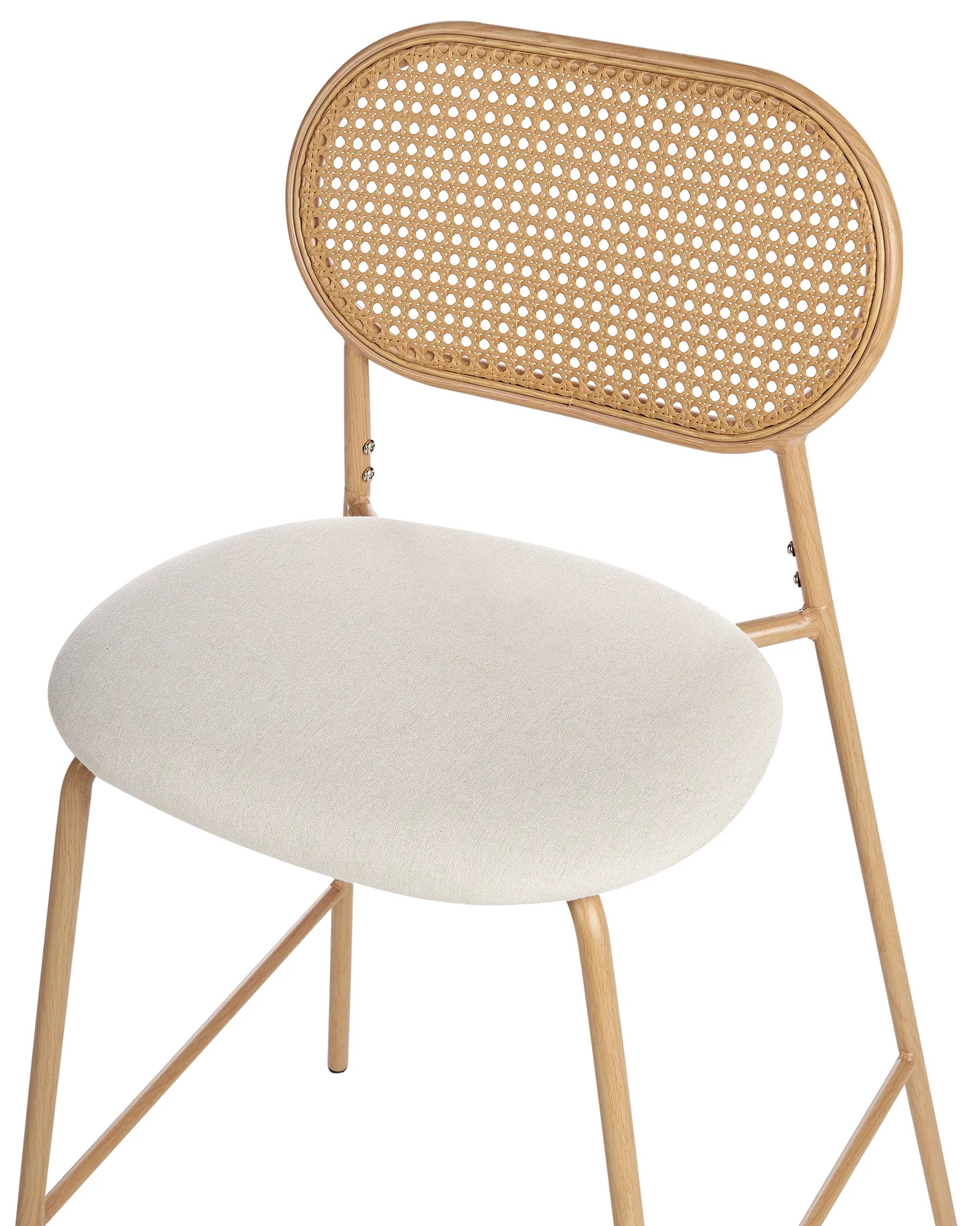 Set of 2 Bar Chairs ADAVER Light Brown