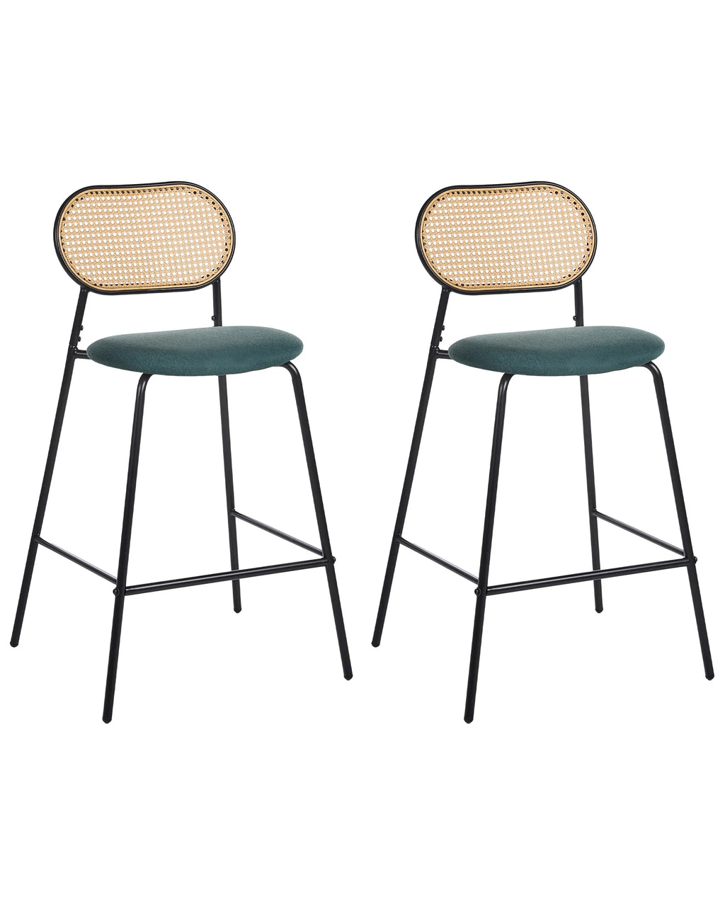 Set of 2 Bar Chairs ADAVER Black