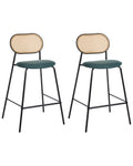 Set of 2 Bar Chairs ADAVER Black