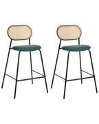 Set of 2 Bar Chairs ADAVER Black
