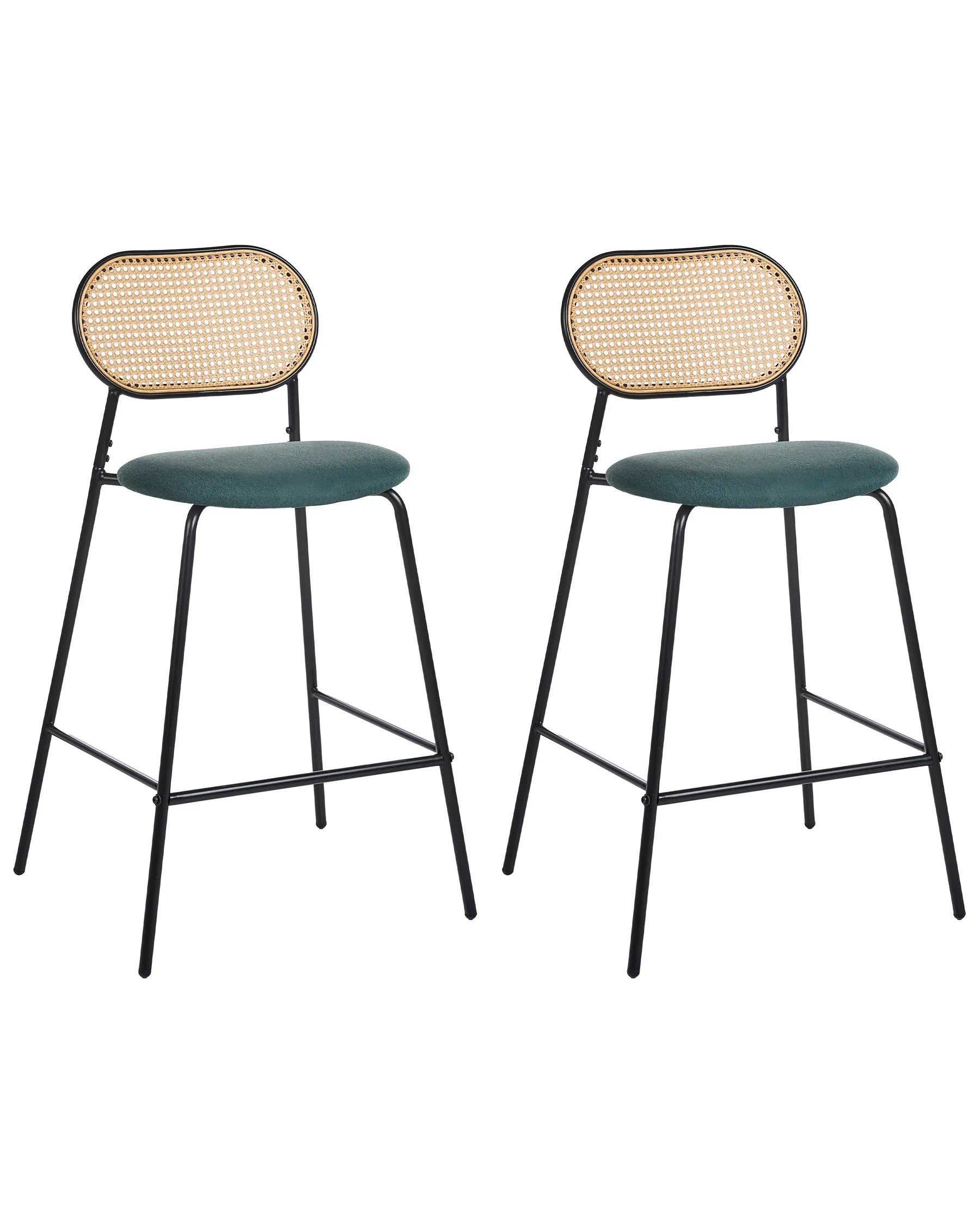 Set of 2 Bar Chairs ADAVER Black