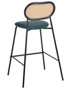 Set of 2 Bar Chairs ADAVER Black