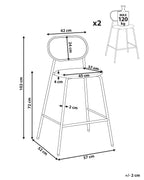 Set of 2 Bar Chairs ADAVER Black