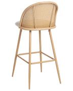 Set of 2 Bar Chairs CORNELL Metal Light Brown
