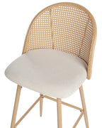 Set of 2 Bar Chairs CORNELL Metal Light Brown