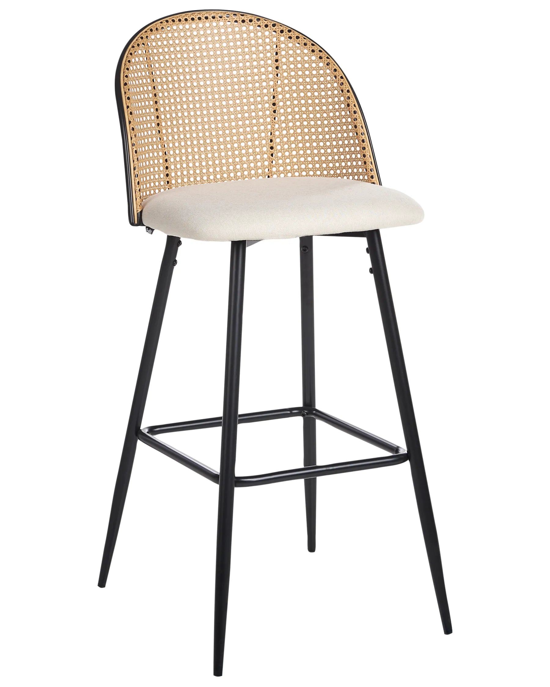 Set of 2 Bar Chairs CORNELL Metal Black