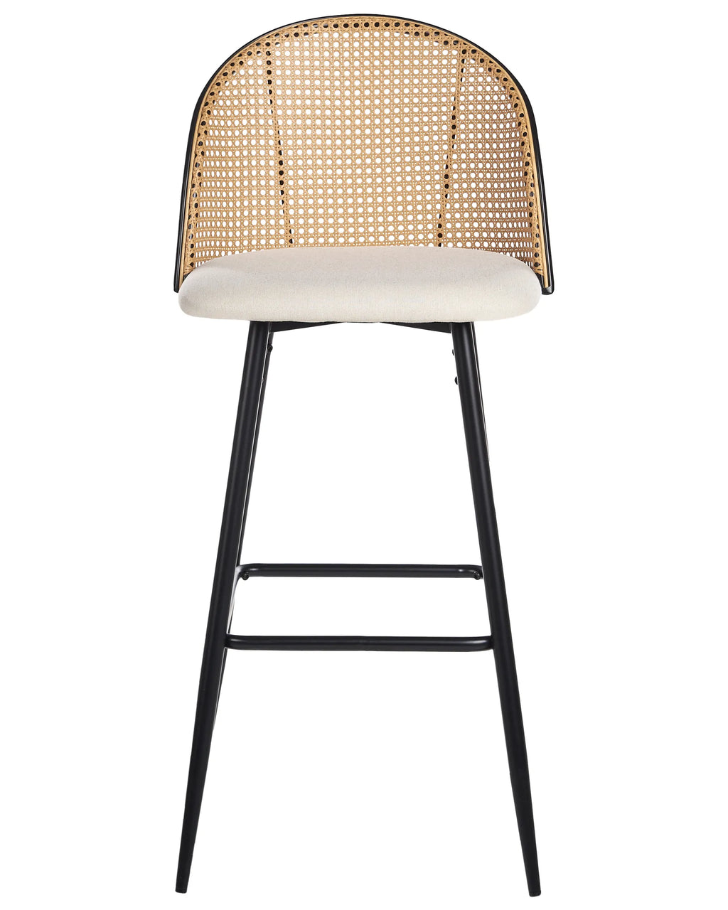 Set of 2 Bar Chairs CORNELL Metal Black