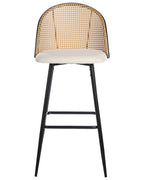 Set of 2 Bar Chairs CORNELL Metal Black