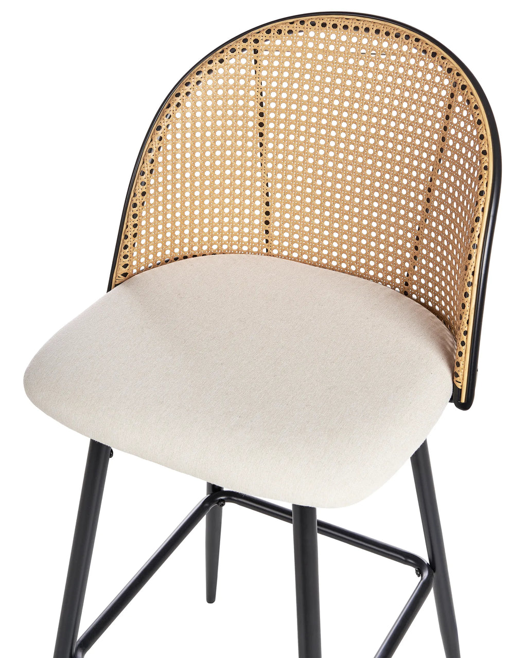Set of 2 Bar Chairs CORNELL Metal Black