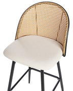 Set of 2 Bar Chairs CORNELL Metal Black