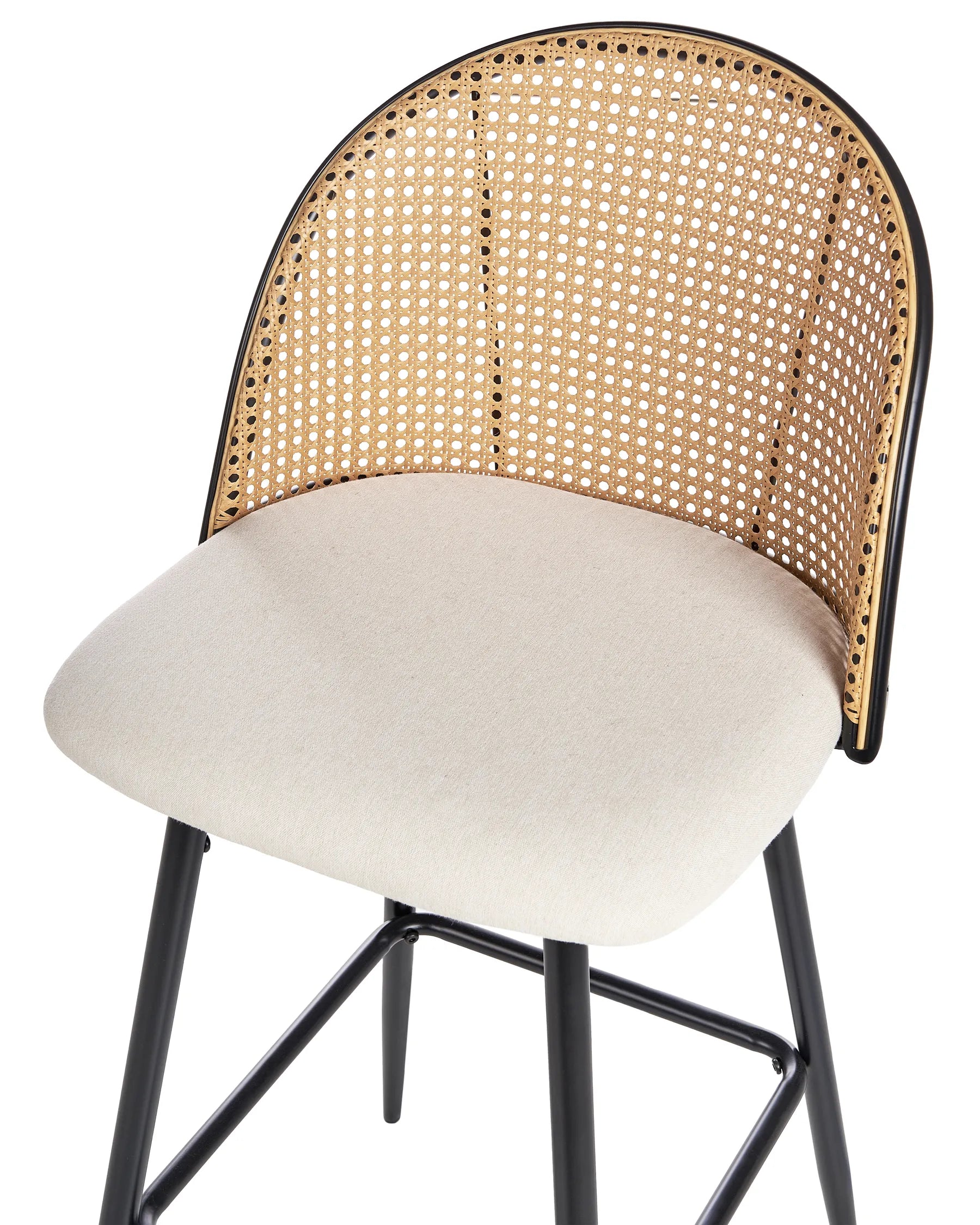 Set of 2 Bar Chairs CORNELL Metal Black