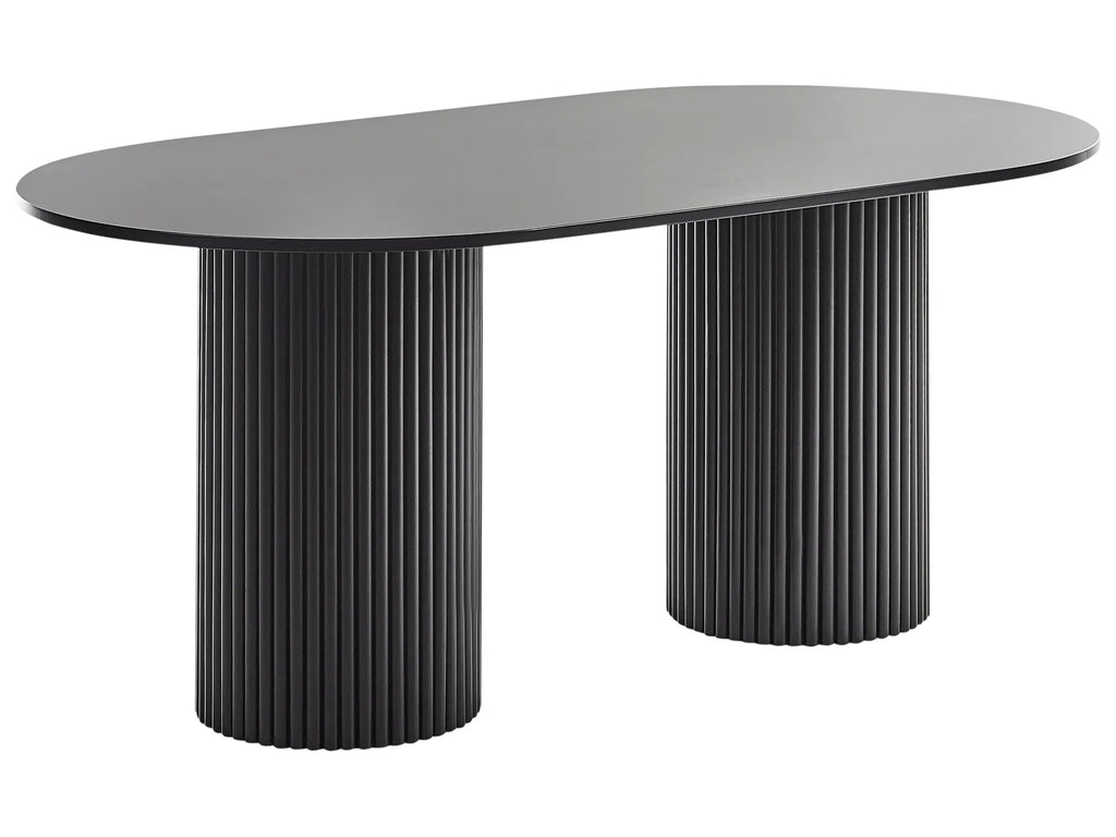 Dining Table SHERIDAN Black 180 cm 100 cm