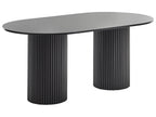 Dining Table SHERIDAN Black 180 cm 100 cm