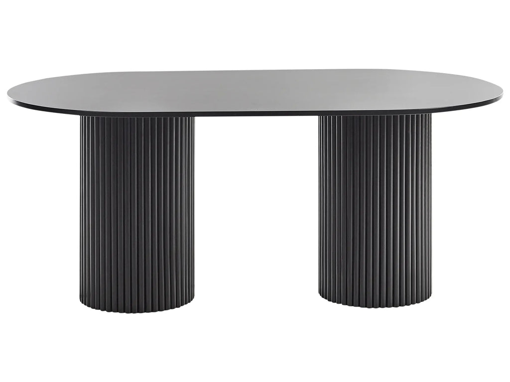 Dining Table SHERIDAN Black 180 cm 100 cm