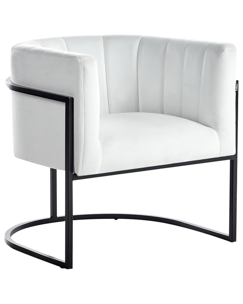 Armchair LARVIK II Velvet White