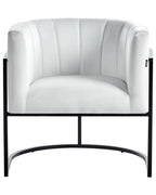 Armchair LARVIK II Velvet White