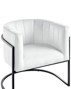 Armchair LARVIK II Velvet White