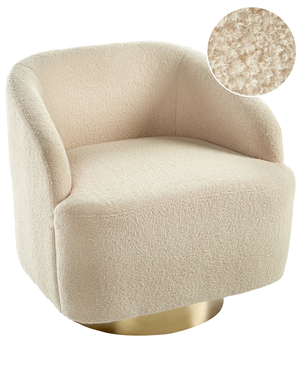 Armchair LAVIK Boucle Beige