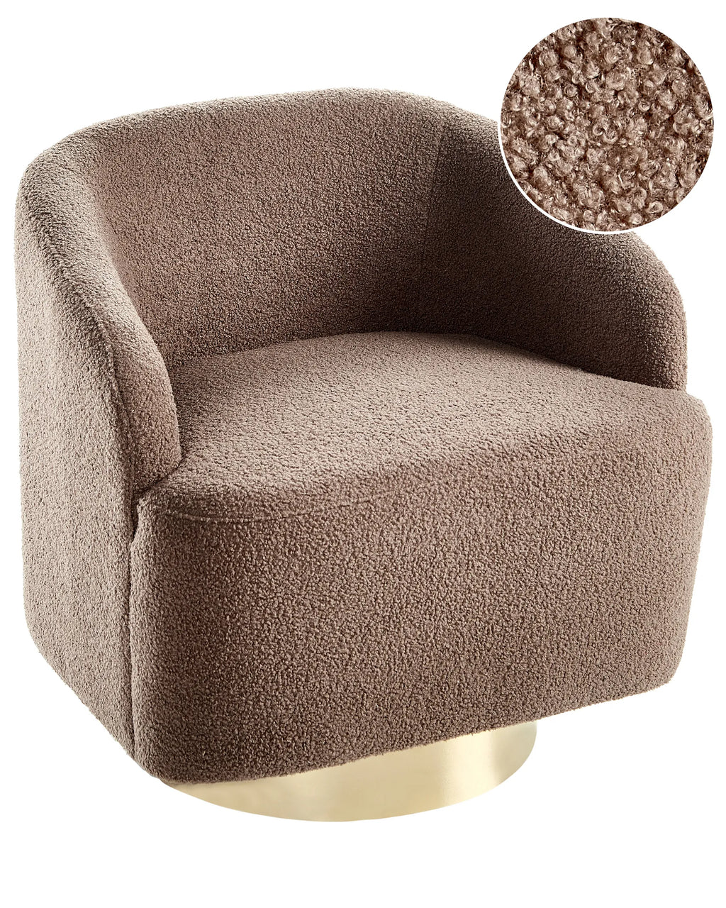 Armchair LAVIK Fabric Brown