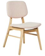 Set of 2 Dining Chairs ELAINE Boucle Light Brown/ Beige