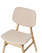 Set of 2 Dining Chairs ELAINE Boucle Light Brown/ Beige
