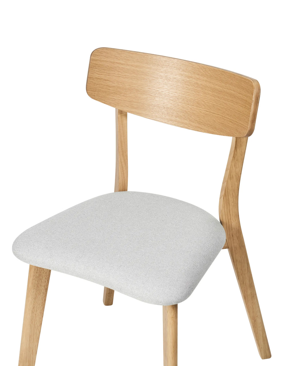 Set of 2 Dining Chairs HOPE Wood Light Brown/ Grey
