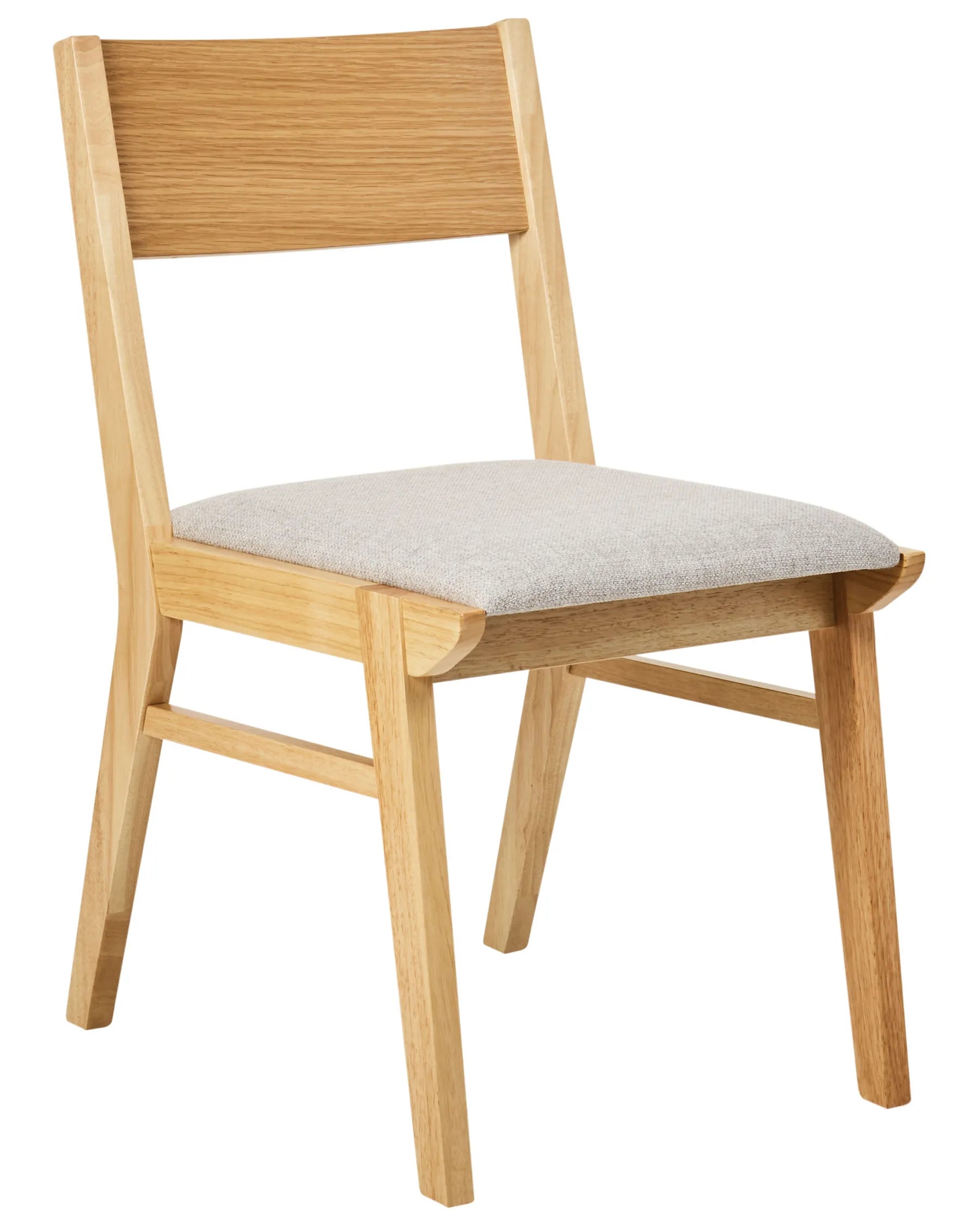Set of 2 Dining Chairs ENOLA Wood Light Brown/ Light Grey