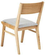 Set of 2 Dining Chairs ENOLA Wood Light Brown/ Light Grey