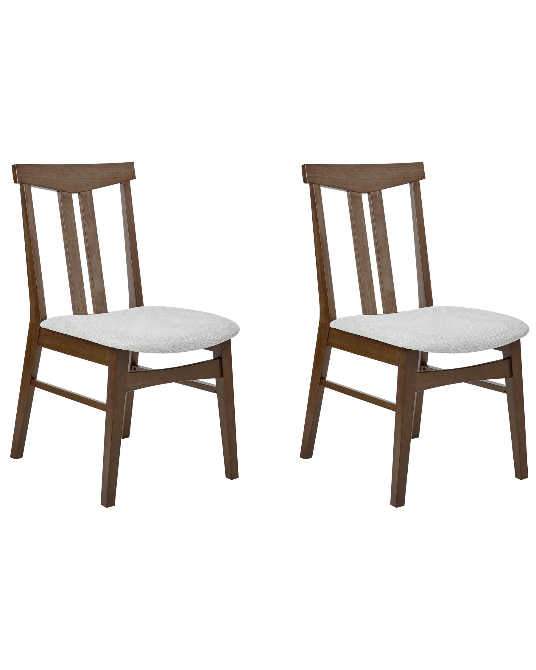 Set of 2 Dining Chairs AVALON Wood Light Grey