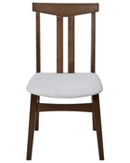 Set of 2 Dining Chairs AVALON Wood Light Grey