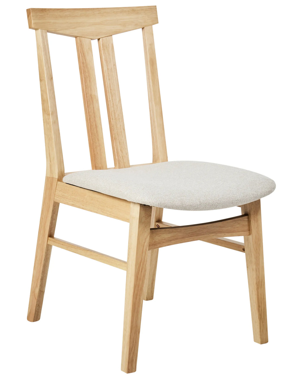 Set of 2 Dining Chairs AVALON Wood Light Beige