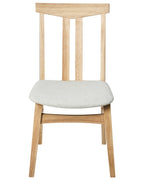 Set of 2 Dining Chairs AVALON Wood Light Beige