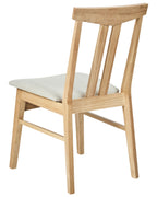 Set of 2 Dining Chairs AVALON Wood Light Beige