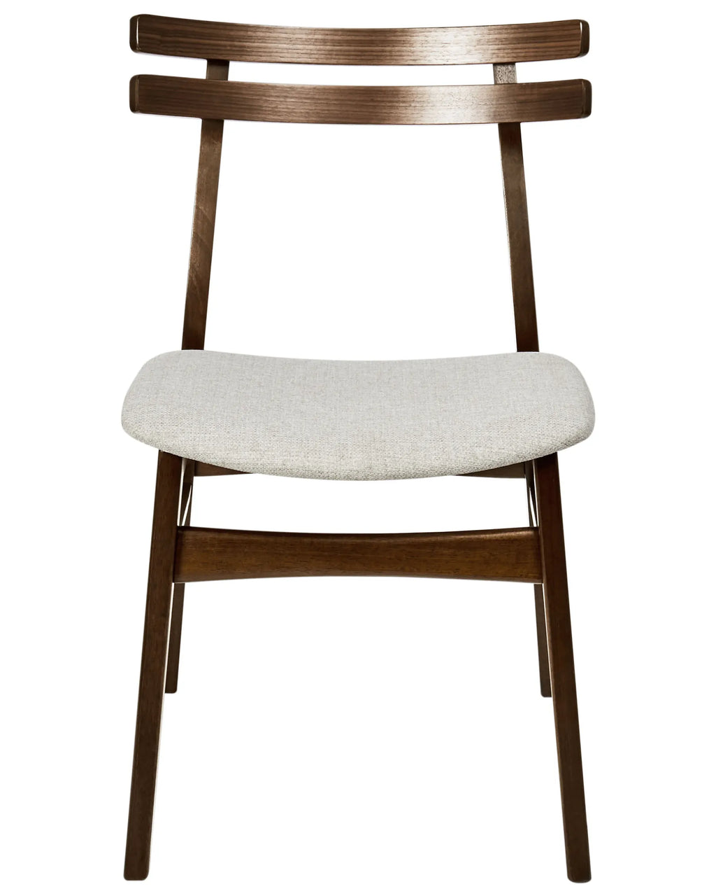 Set of 2 Dining Chairs CYNTHIANA Wood Brown/ Light Beige