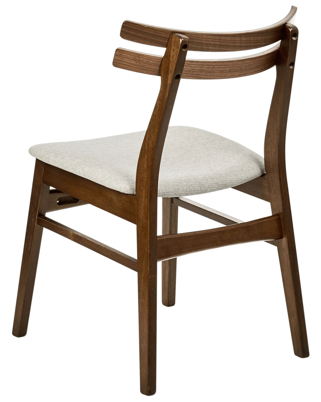 Set of 2 Dining Chairs CYNTHIANA Wood Brown/ Light Beige