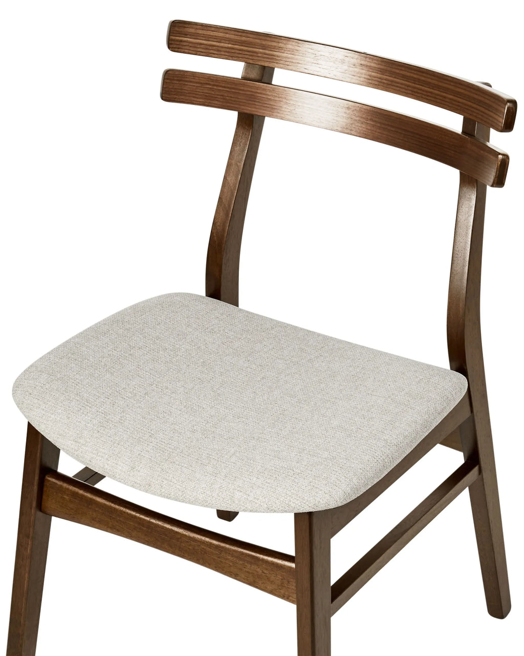 Set of 2 Dining Chairs CYNTHIANA Wood Brown/ Light Beige