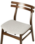 Set of 2 Dining Chairs CYNTHIANA Wood Brown/ Light Beige