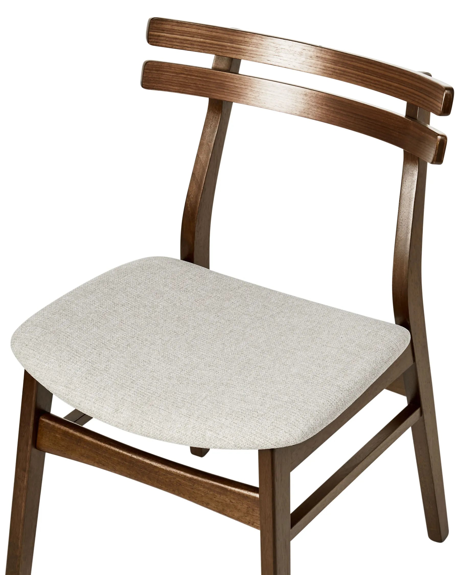 Set of 2 Dining Chairs CYNTHIANA Wood Brown/ Light Beige