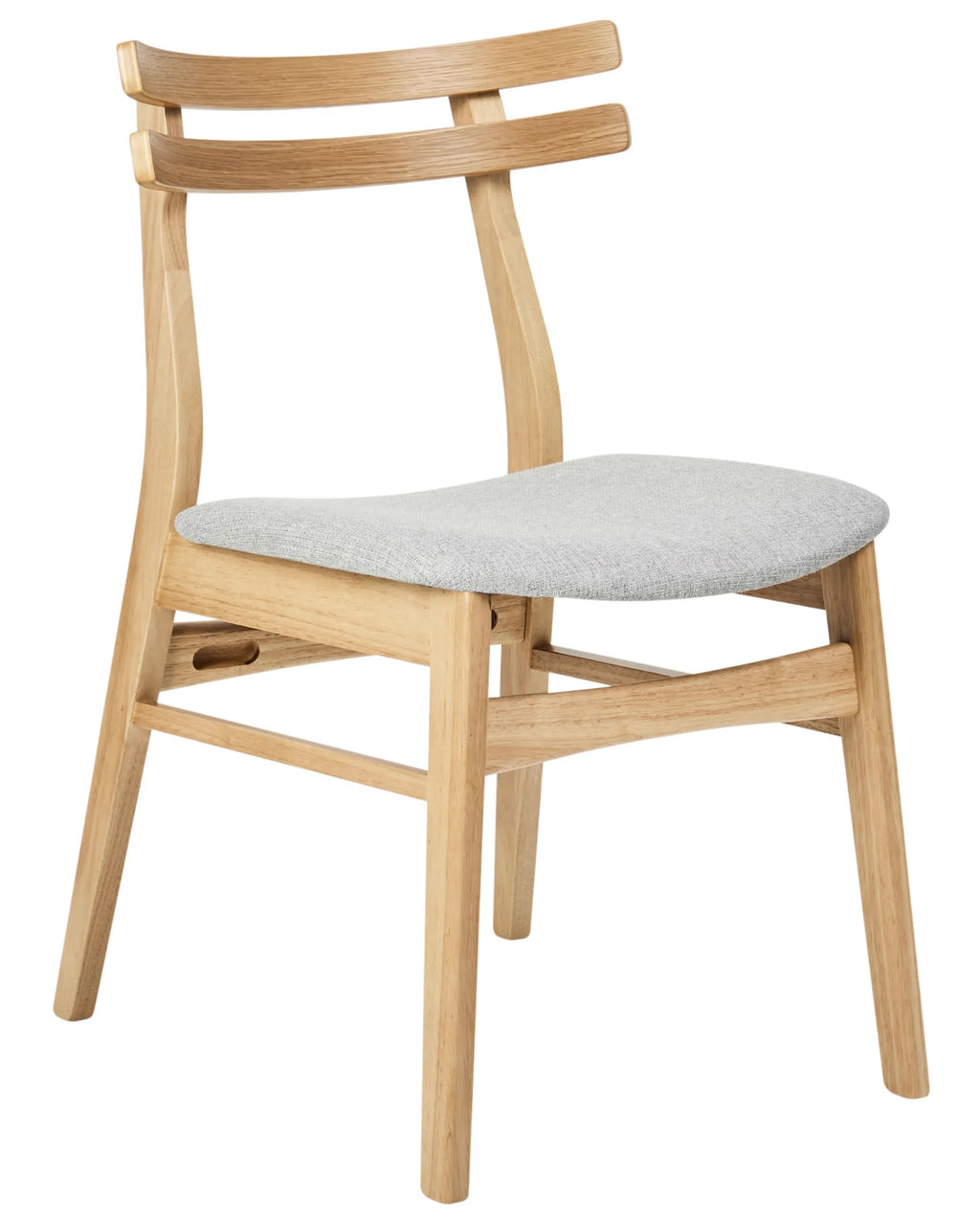 Set of 2 Dining Chairs CYNTHIANA Wood Light Brown/ Grey